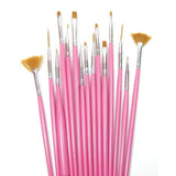 Mk Beauty Club, Nail Art Striping Brush Set - 15pc, Mk Beauty Club, Nail Art Tools