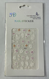 HK 5D Nail Sticker - Pink Flowers #0112