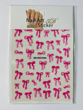 HK 5D Nail Sticker - Pink Bows #0331
