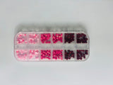 HK 3D Resin Nail Art Charms - Pink Bows (12 grids)