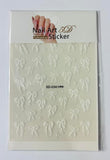 HK 5D Nail Sticker - White Bows #0341