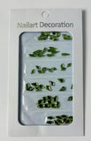 HK Nail Art - Mixed Gems Olive Green
