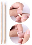 Kei Magic Gel Remover Kit -4pc set (Kei Magic Gel Remover 0.5oz + Mini Cushion Nail Files (1) + Wood stick 3'' (2))