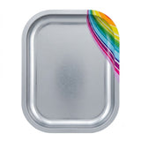 Retro Rainbow Metal Manicure & Utility Tray - Silver