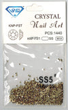 Nail Art Crystals Gold - #5 (1440pcs)