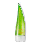 Green aloe vera gel container on a white background