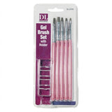 DL Pro Gel Brush Set with Holder 6 Piece Pink #C316