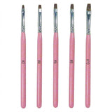 DL Pro Gel Brush Set with Holder 6 Piece Pink #C316
