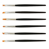 DL Pro Gel Nail Art 6 Piece Brush Set - Design Bristles #C458