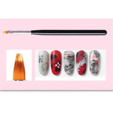 DL Pro Gel Nail Art 6 Piece Brush Set - Design Bristles #C458