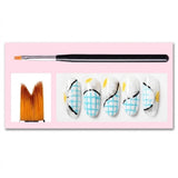 DL Pro Gel Nail Art 6 Piece Brush Set - Design Bristles #C458