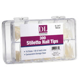 DL Pro Stiletto Natural Nail Tips Set 300pc #C477
