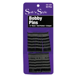 Soft 'n Style Bobby Pins, Black - 2" #CD-1351