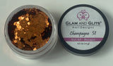 Glam and Glits Nail Art Hexagon 0.5oz - Champagne #51