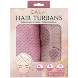 Cala Hair Turbans 2pc - Pink