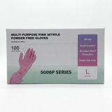 Diamond Gloves Powder Free Nitrile Pink 5000P Series