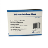 Diamond Gloves 3 Ply Face Mask - Black (50pcs)
