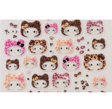 HK Hello Kitty 5D Nail Sticker - Leopard Beanie #5D0660
