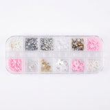 HK  Assorted Resin 3D Chams  (Pearls, Butterflies, Bows)   - 12grids