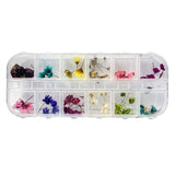 HK Dried Flowers Nail Art - 12grids