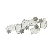 HK Metal Nail Art Charms Hello Kitty Enamel - Clear  Ribbon