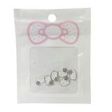HK Metal Nail Art Charms Hello Kitty Enamel - Clear  Ribbon