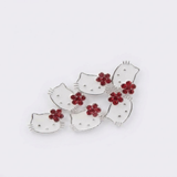 HK Metal Nail Art Charms Hello Kitty Enamel - Red Ribbon
