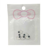 HK Metal Nail Art Charms Hello Kitty Enamel - Black Ribbon