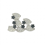 HK Metal Nail Art Charms Hello Kitty Enamel - Black Ribbon