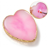 HK Nail Art Resin Stone Mixing Plate - Heart Pink