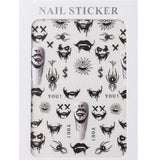HK 5D Nail Sticker - Spiders, Lips and Tattoos #STZ5D90