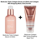 Medicube Triple Collagen Serum 4.0 (55ml) and Collagen Milk Wrapping Mask (75ml) Bundle