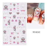 HK Halloween 5D Nail Sticker - Skull #5D-K242