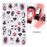 HK Halloween 5D Nail Sticker - Pumpkin/Cartoon Ghost #5D-K243