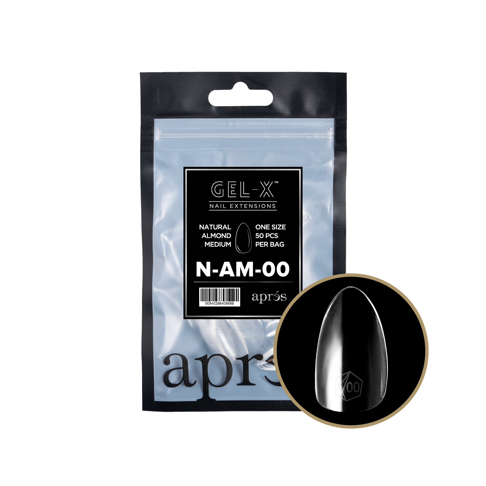 Apres Refill Tips - Natural Almond Medium (2.0)
