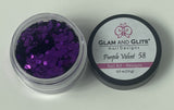 Glam and Glits Nail Art Hexagon 0.5oz - Purple Velvet #58