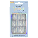 Cala Radiant Med Almond White Chrome Nail Kit - 24pcs