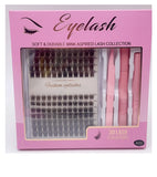 3D LASH Fluffy C-Curl Cluster Eyelash With Bond/Sealant, Remover, Tweezers Kit #A03