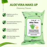 Cala Aloe Vera Make Up Remover Cleansing Tissues (30-Sheets/pk)