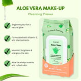 Cala Aloe Vera Make Up Remover Cleansing Tissues (60-Sheets/pk)