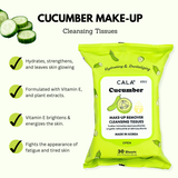 Cala Cucumber Make Up Remover Cleansing Tissues (30-Sheets/pk)