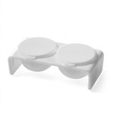 DL Pro Double Dappen Dish White #C207