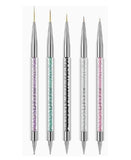 HK Double Ended Dotting Pen and Nail Liner Brush - 5pcs