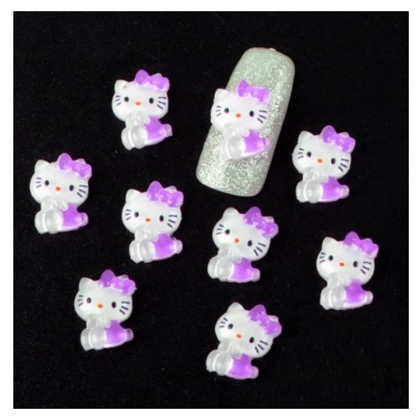 Hello Kitty 3D Charm Purple - 100pcs