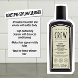 American Crew Boost Pre-Styling Cleanser Shampoo 8.4oz