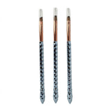 Brush Clean Up: 1 Angled+1 Round+ 1 Flat 3pc Set - Blue