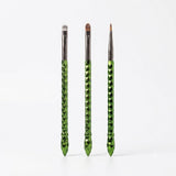 Brush Combo 1 Acrylic+2 Ombre 3pc Set - Green