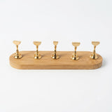 Wood Magnetic Nail Tips Stand Holder 5pcs Set - Gold
