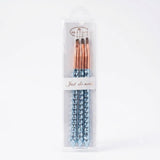 Brush Clean Up: 1 Angled+1 Round+ 1 Flat 3pc Set - Blue