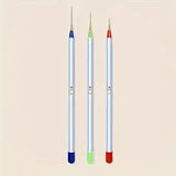 HK Ultra Fine Nail Art Liner (1,2,3) Brush Set - 3pcs